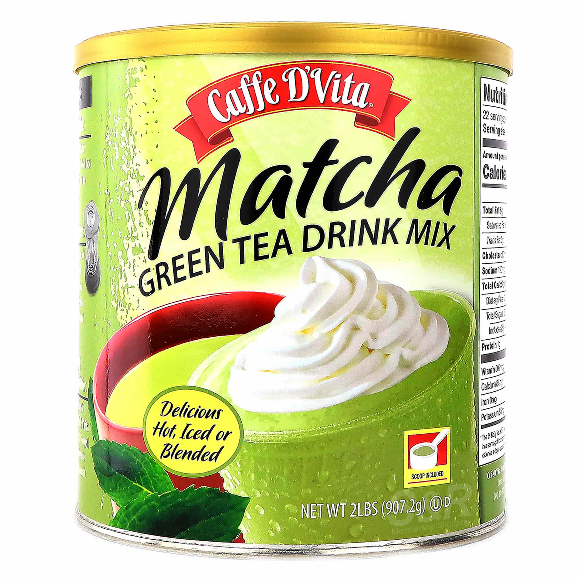 Caffe D'Vita Matcha Green Tea Drink Mix 907.2g